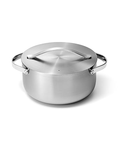 Stainless Steel Dutch Oven (6.5 Qt) - 5-Ply Stainless Steel - Oven Safe & Stovet