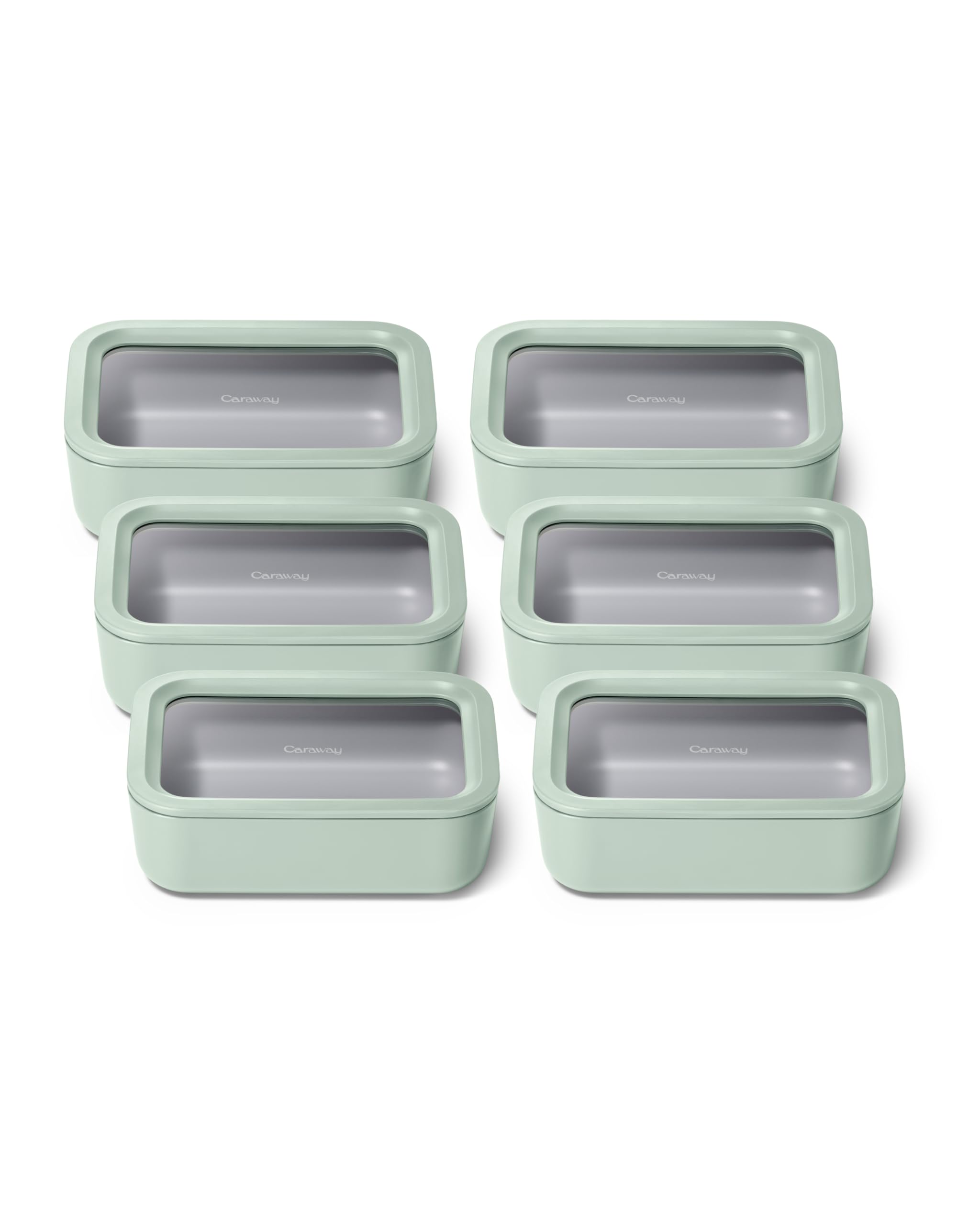 Set de 6 boîtes de conservation Caraway – Verre céramique 1,6 L