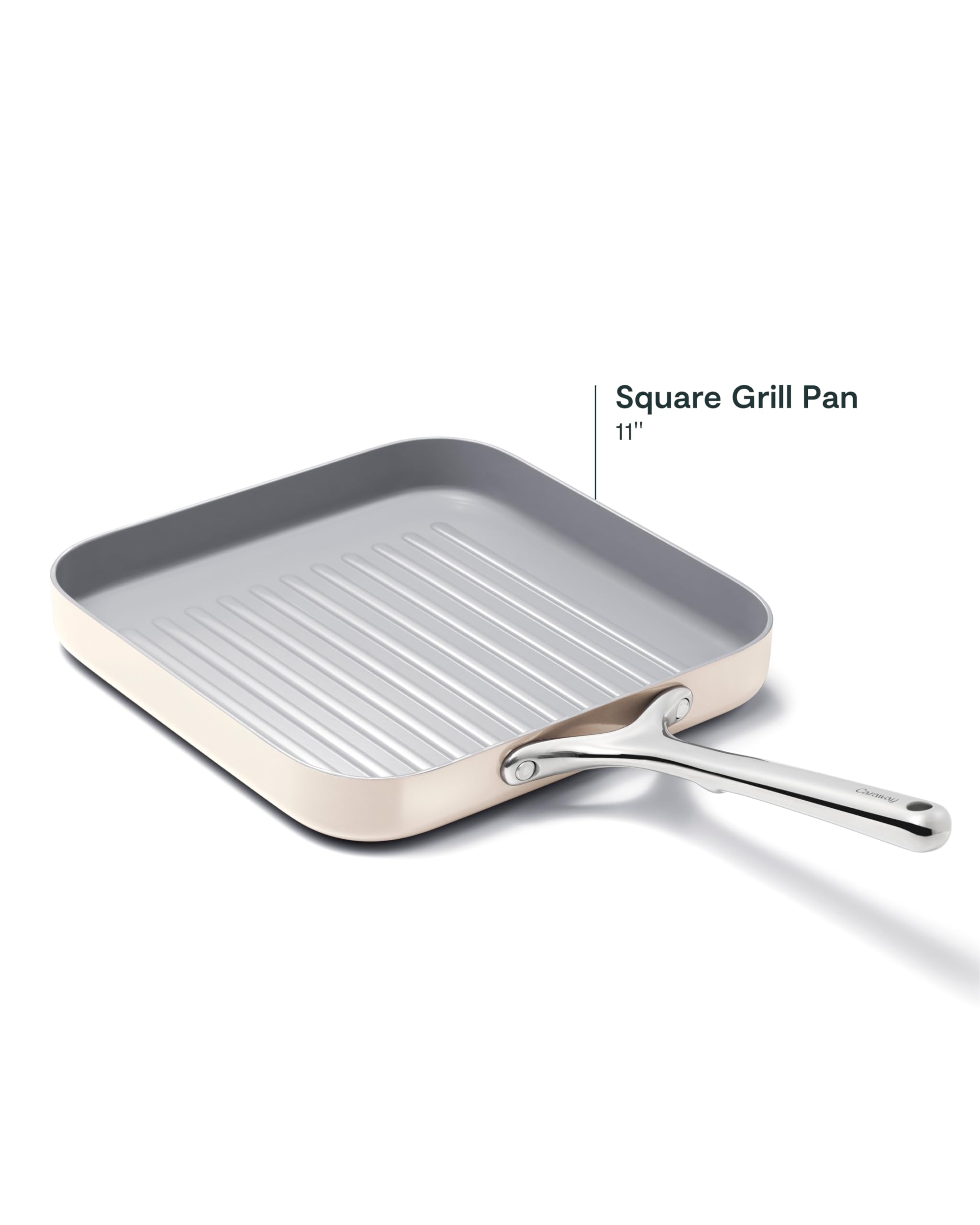 Poêle Grill Carrée Caraway 28 cm — Crème