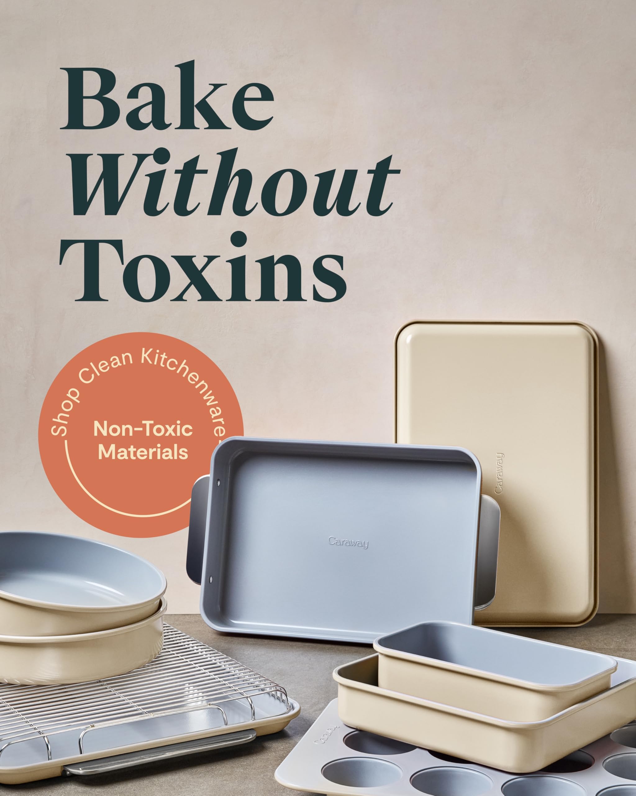 Set de moules et plaques de cuisson Caraway en céramique antiadhésive (11 pièces)