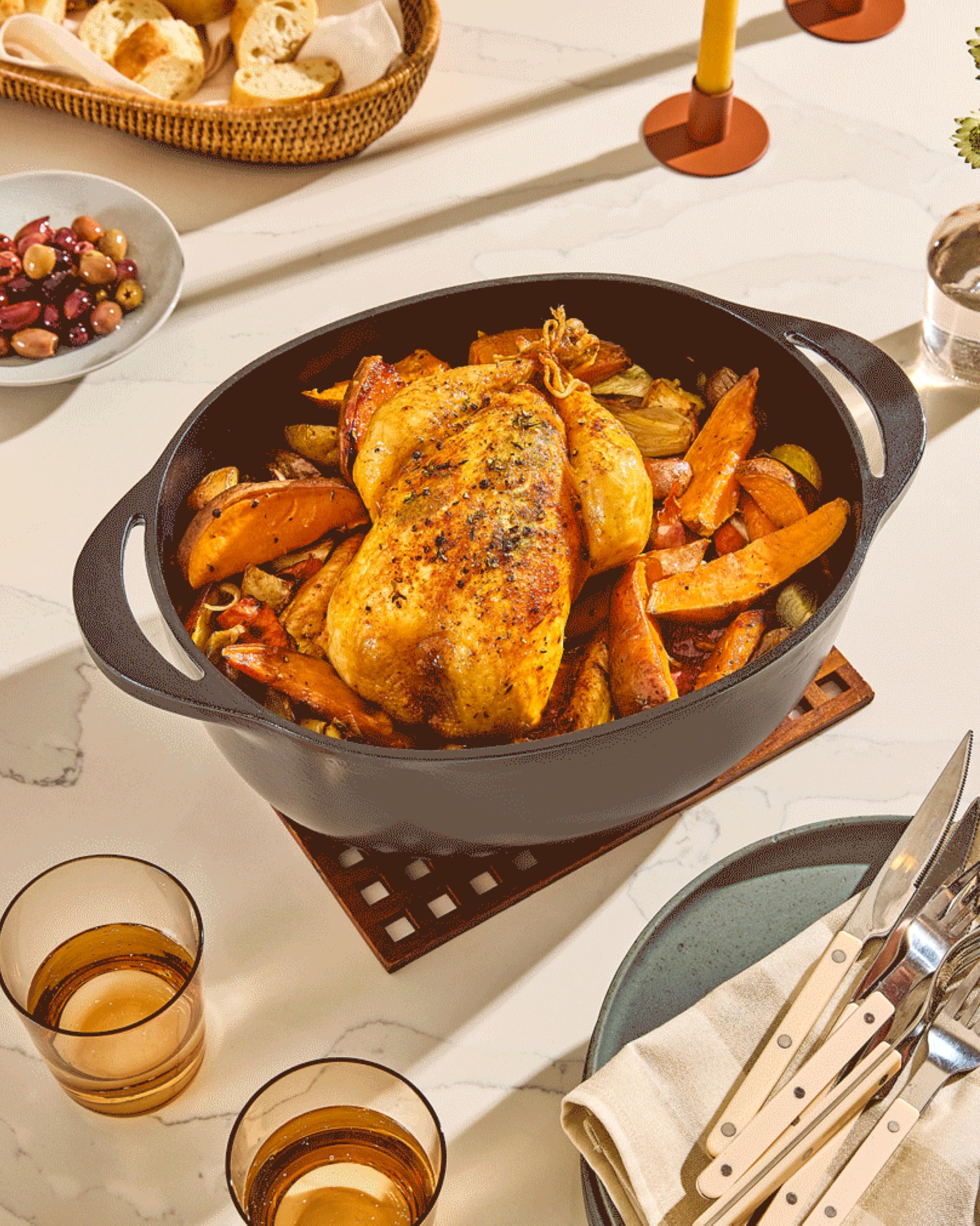 Enameled Cast Iron Dutch Oven - 8qt Dutch Oven With Lid - 3 Layer Enamel Coating