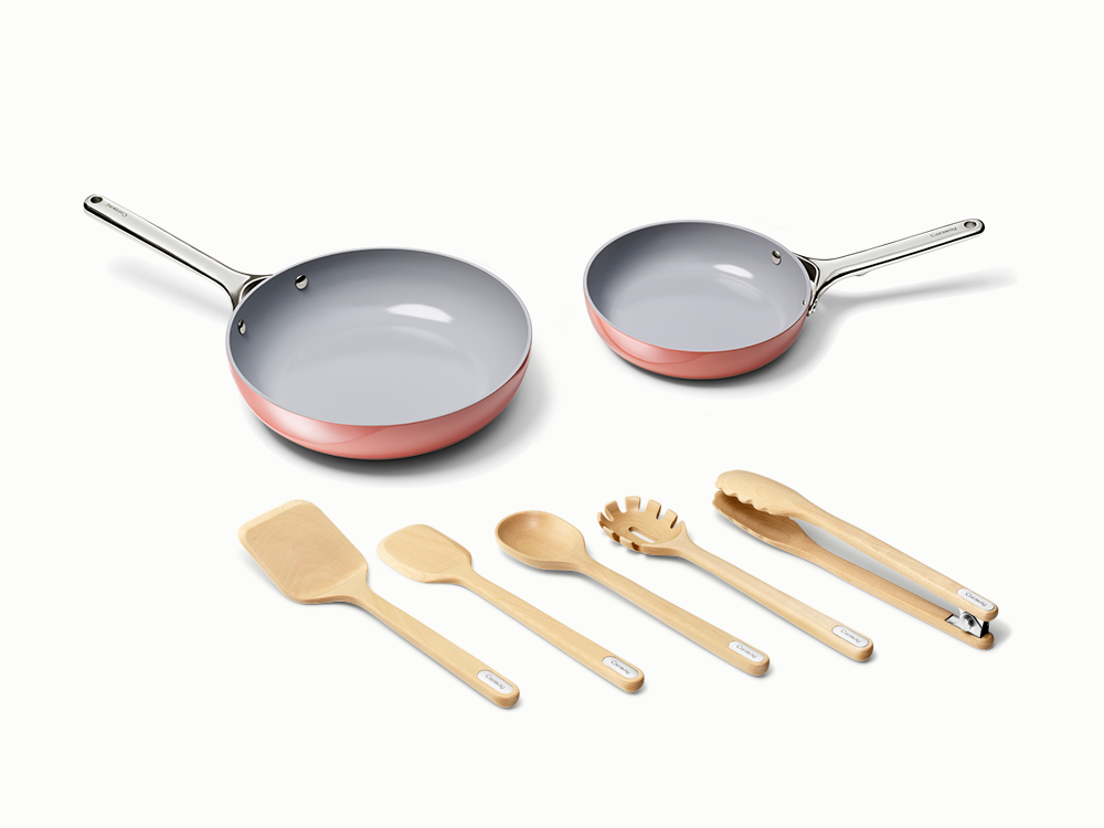 Bundle Sizzle & Serve Caraway (poêle, mini-poêle et ustensiles bois)