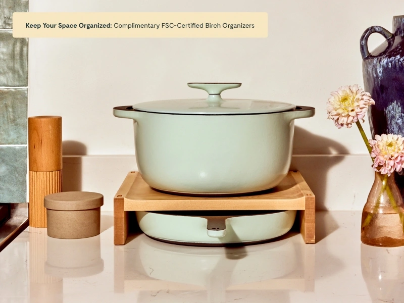 Duo Fonte Émaillée Caraway : Poêle & Cocotte – Sans toxicité – Tous feux – Garantie à vie