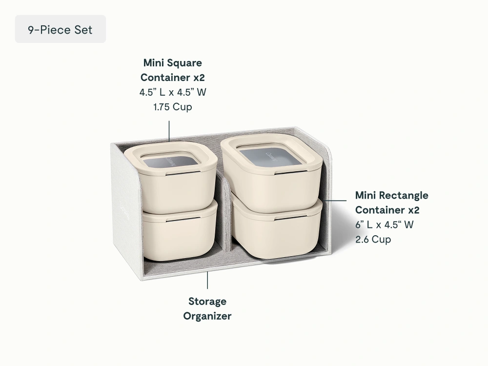 Set de mini contenants alimentaires Caraway en verre céramique