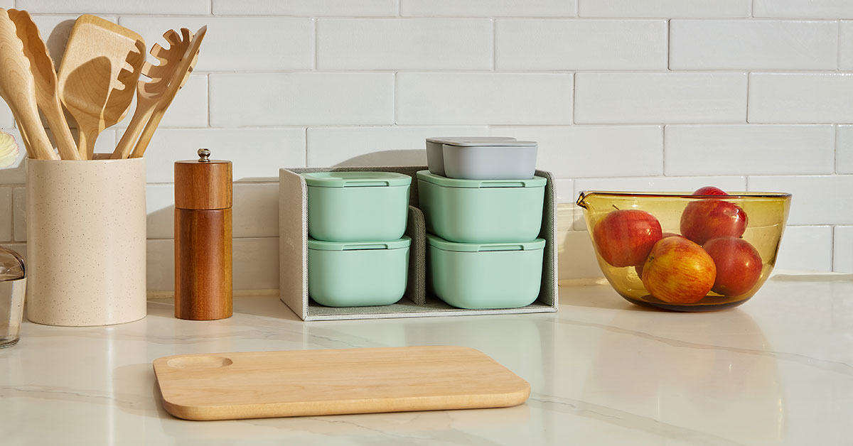 Set de mini contenants alimentaires Caraway en verre céramique